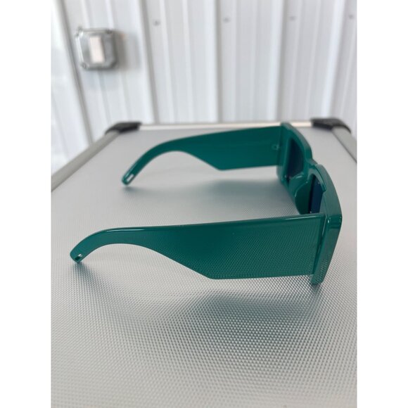 Kreedom Square Sunglasses UV Protection Retro Design Green Fashion Eyewear Chic - Picture 4 of 6